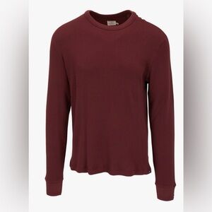 Faherty Men's Size XXL Legend Thermal Knitwear Burgundy Red Long Sleeve Shirt
